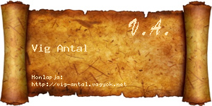 Vig Antal névjegykártya
